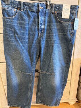 Madewell The Darted Barrel Leg Jean (Danver Wash) (Petite)